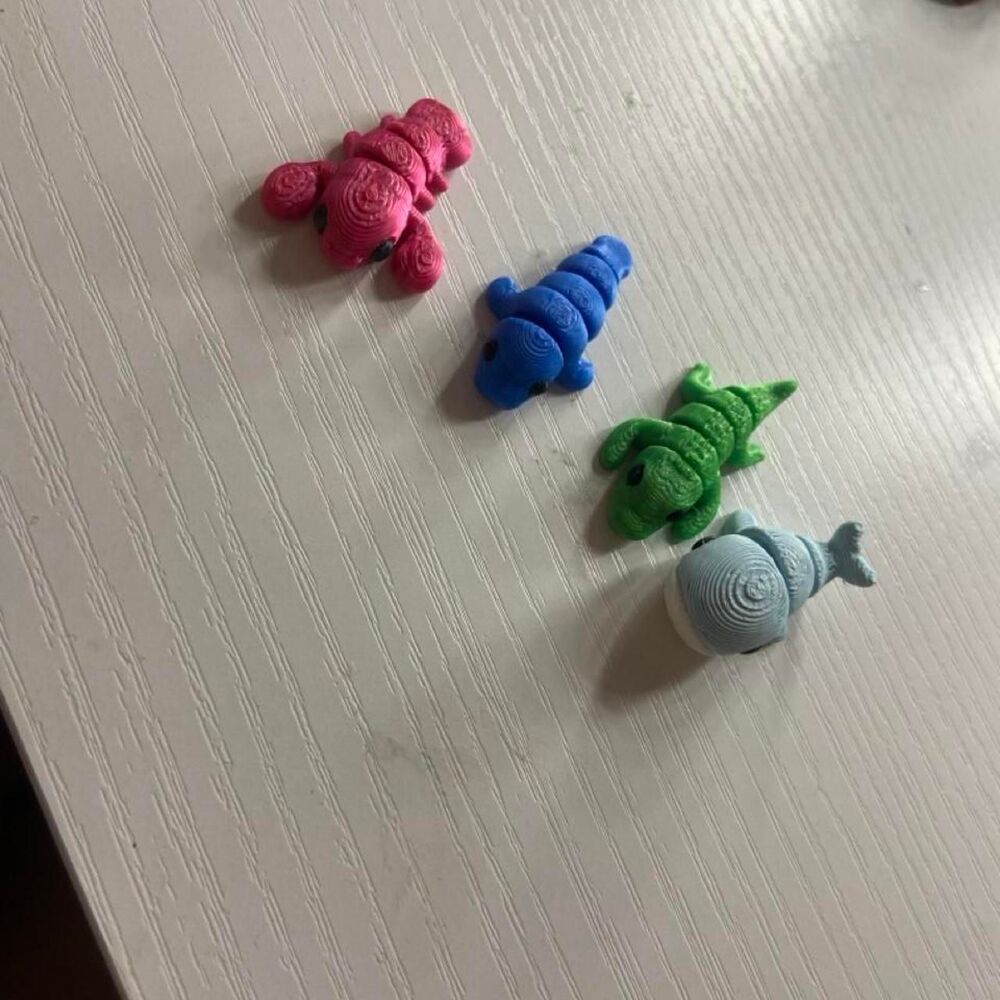 Sea Animals Themed 3D Printed Toys